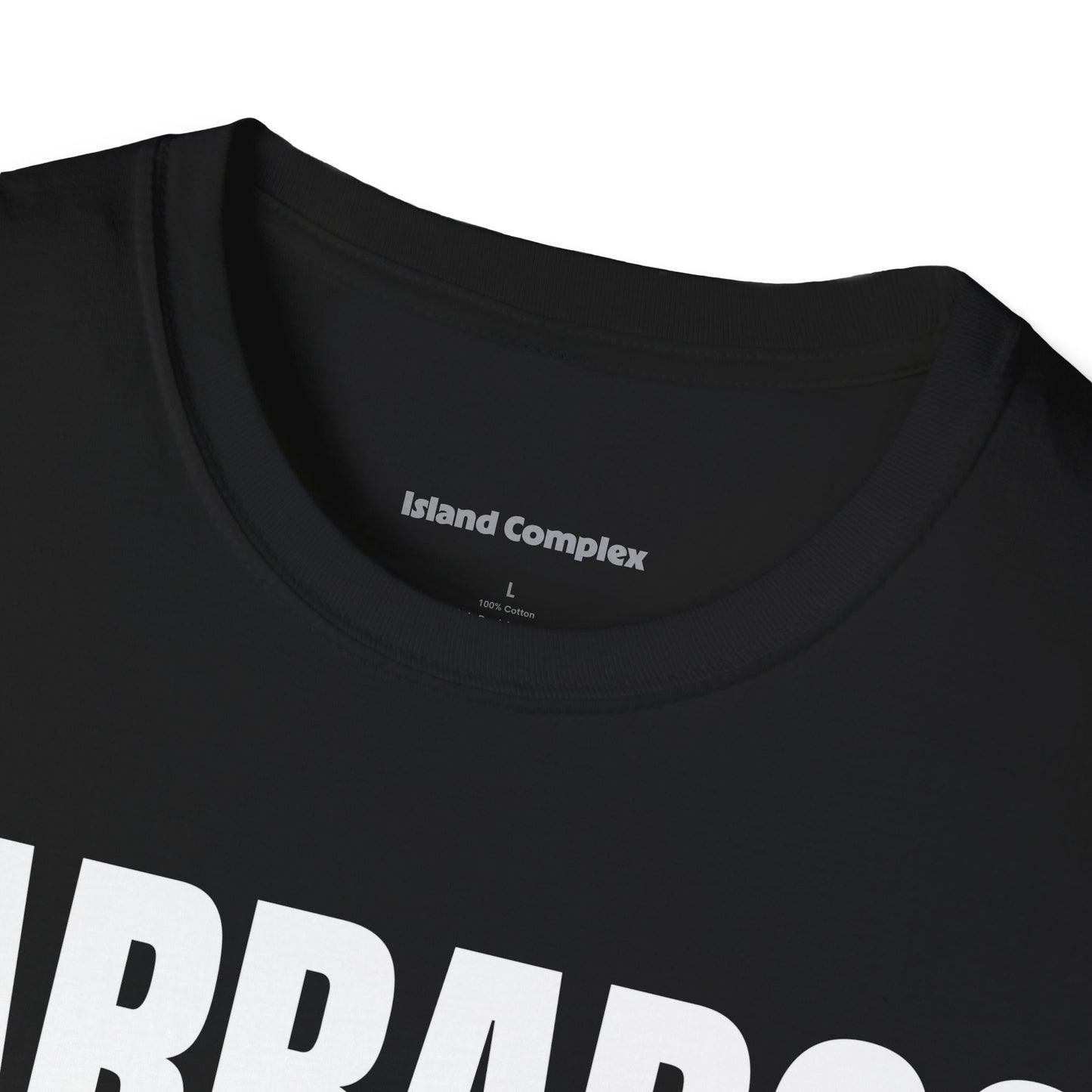Barbados WHITE TEXT Unisex T-Shirt