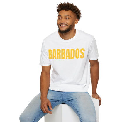 Barbados YELLOW TEXT Unisex T-Shirt