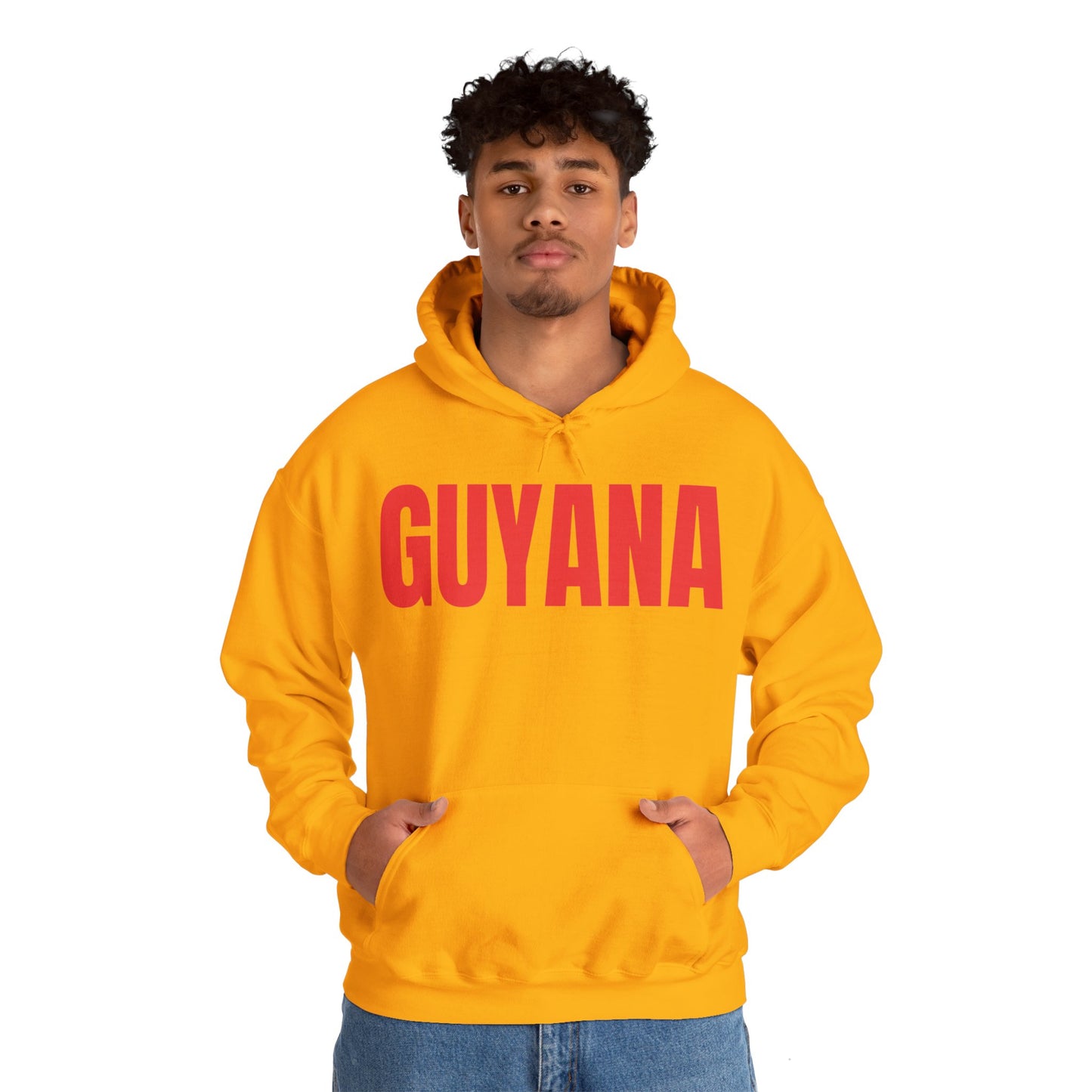 Guyana GREEN TEXT Unisex Heavy Blend™ Hooded Sweatshirt