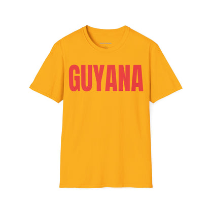 Guyana RED TEXT Unisex T-Shirt