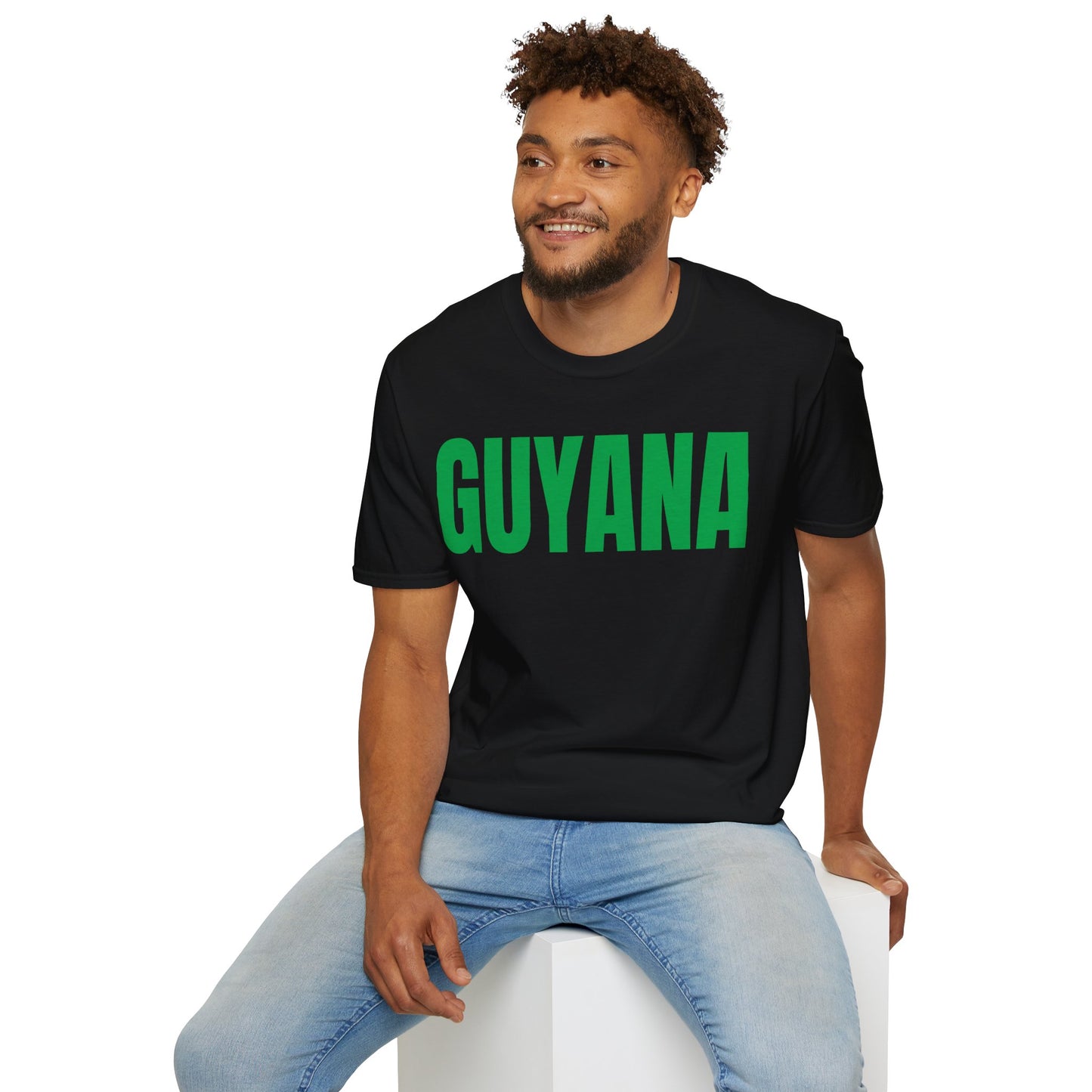 Guyana Motto Series GREEN TEXT Unisex T-Shirt