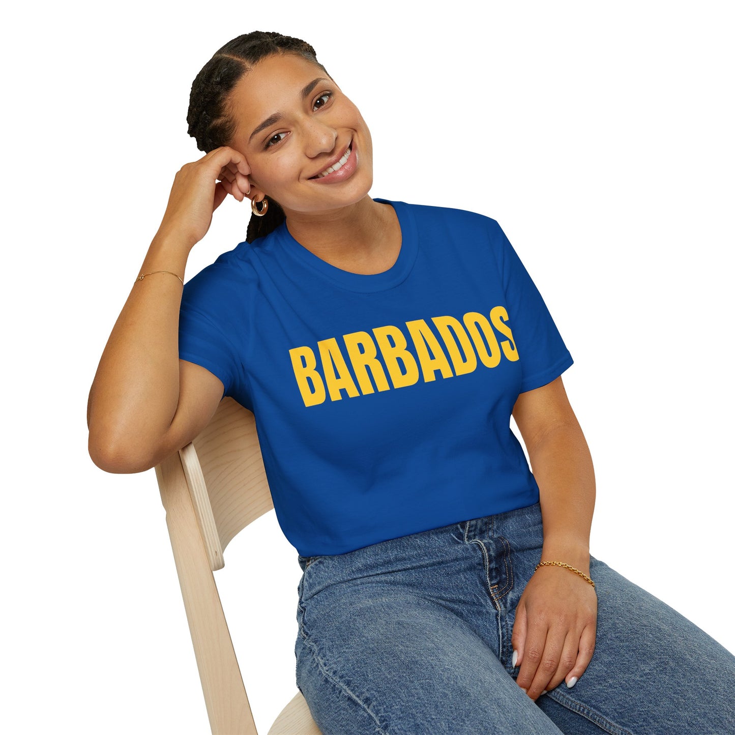 Barbados YELLOW TEXT Unisex T-Shirt