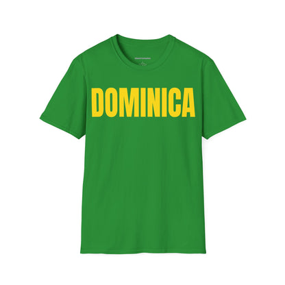 Dominica YELLOW TEXT Unisex T-Shirt