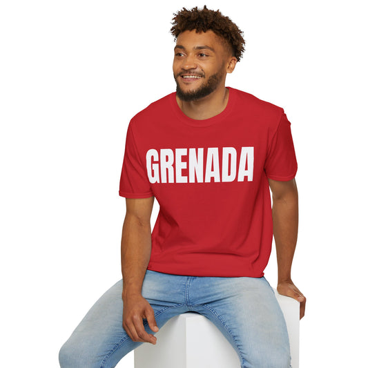 Grenada WHITE TEXT Unisex T-Shirt