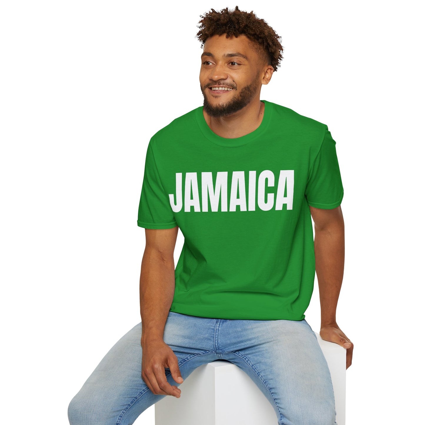 Jamaica WHITE TEXT Unisex T-Shirt