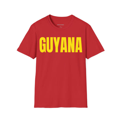 Guyana YELLOW TEXT Unisex T-Shirt