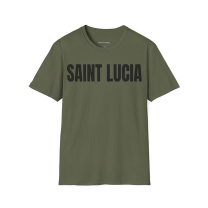 Saint Lucia BLACK TEXT Unisex T-Shirt