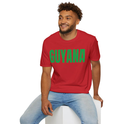 Guyana Motto Series GREEN TEXT Unisex T-Shirt