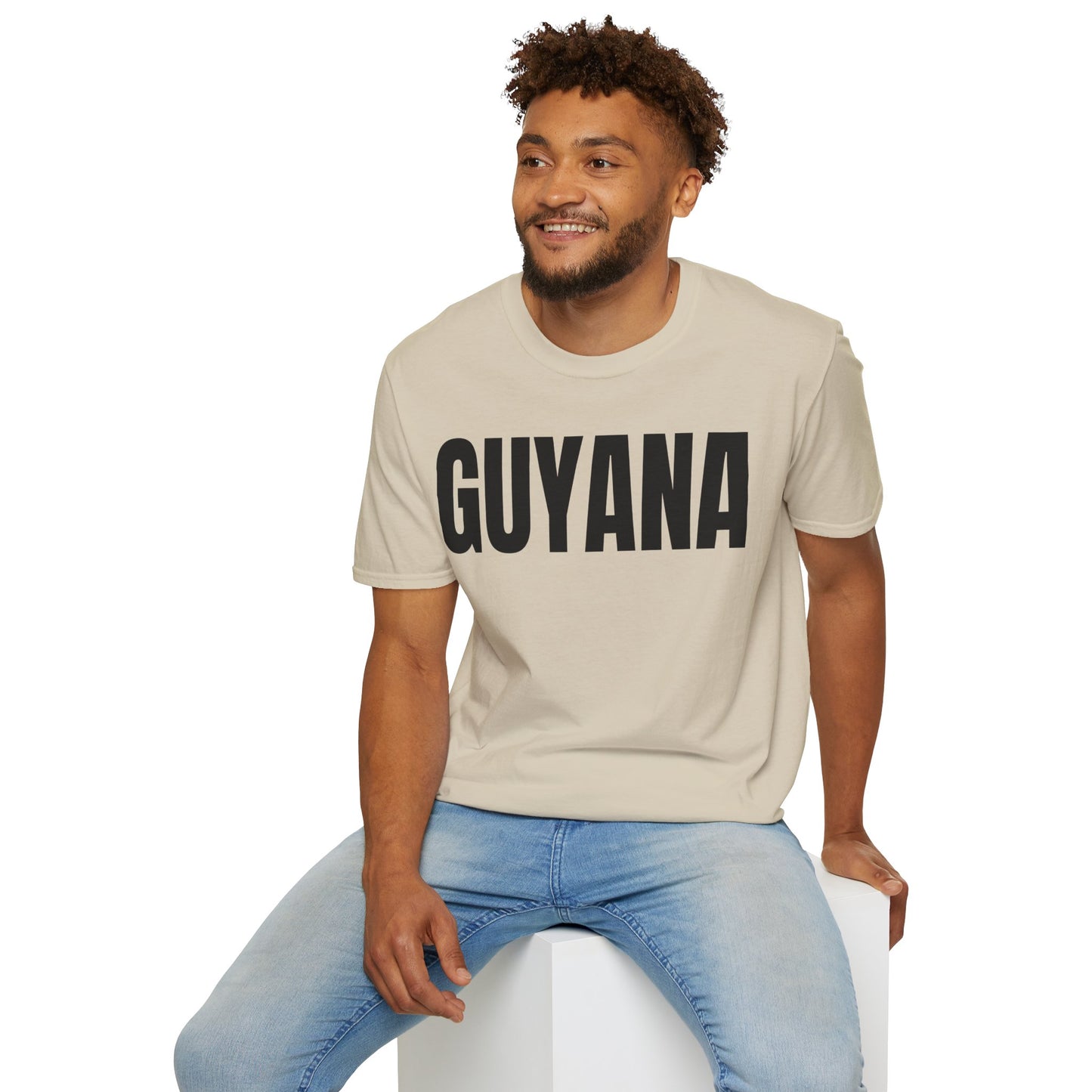 Guyana Motto Series BLACK TEXT Unisex T-Shirt