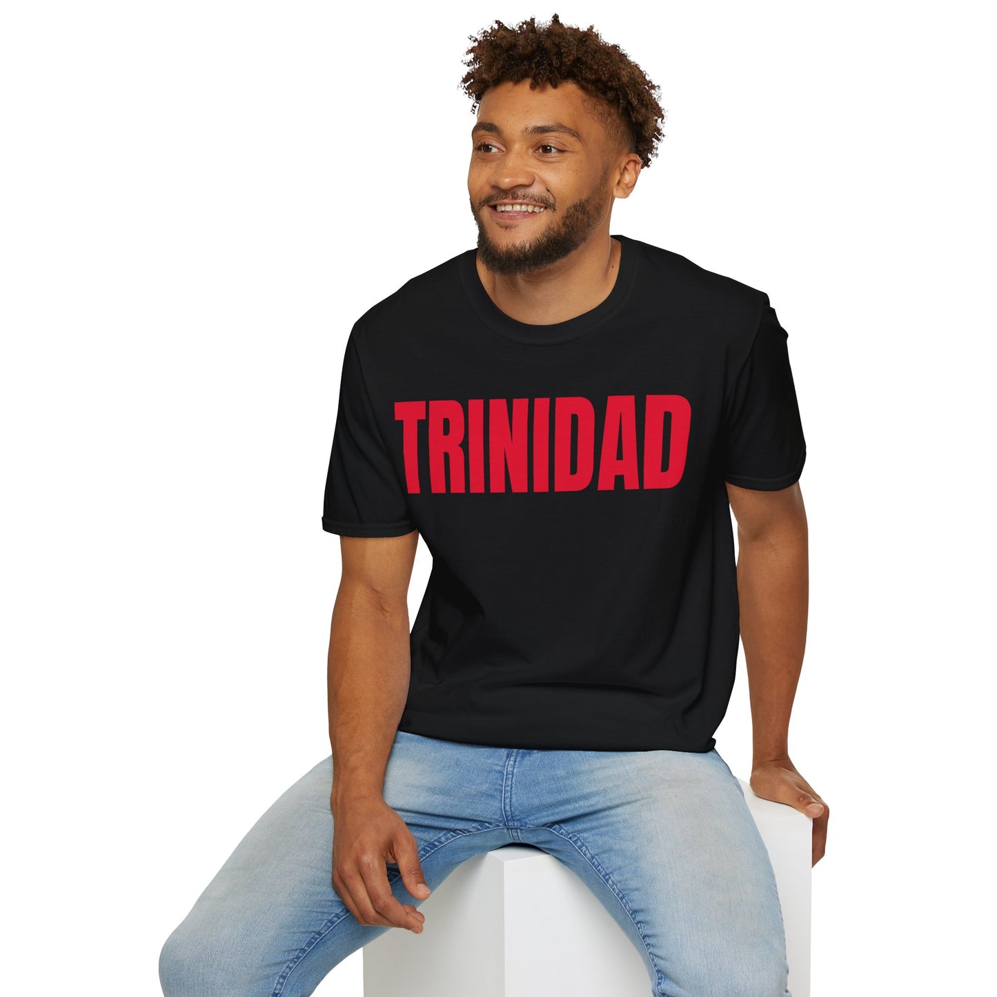 Trinidad RED TEXT Unisex Softstyle T-Shirt