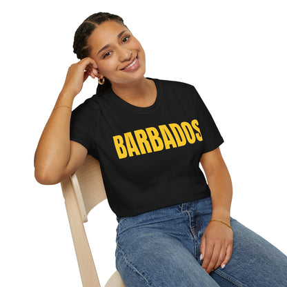 Barbados Motto Series YELLOW TEXT Unisex T-Shirt