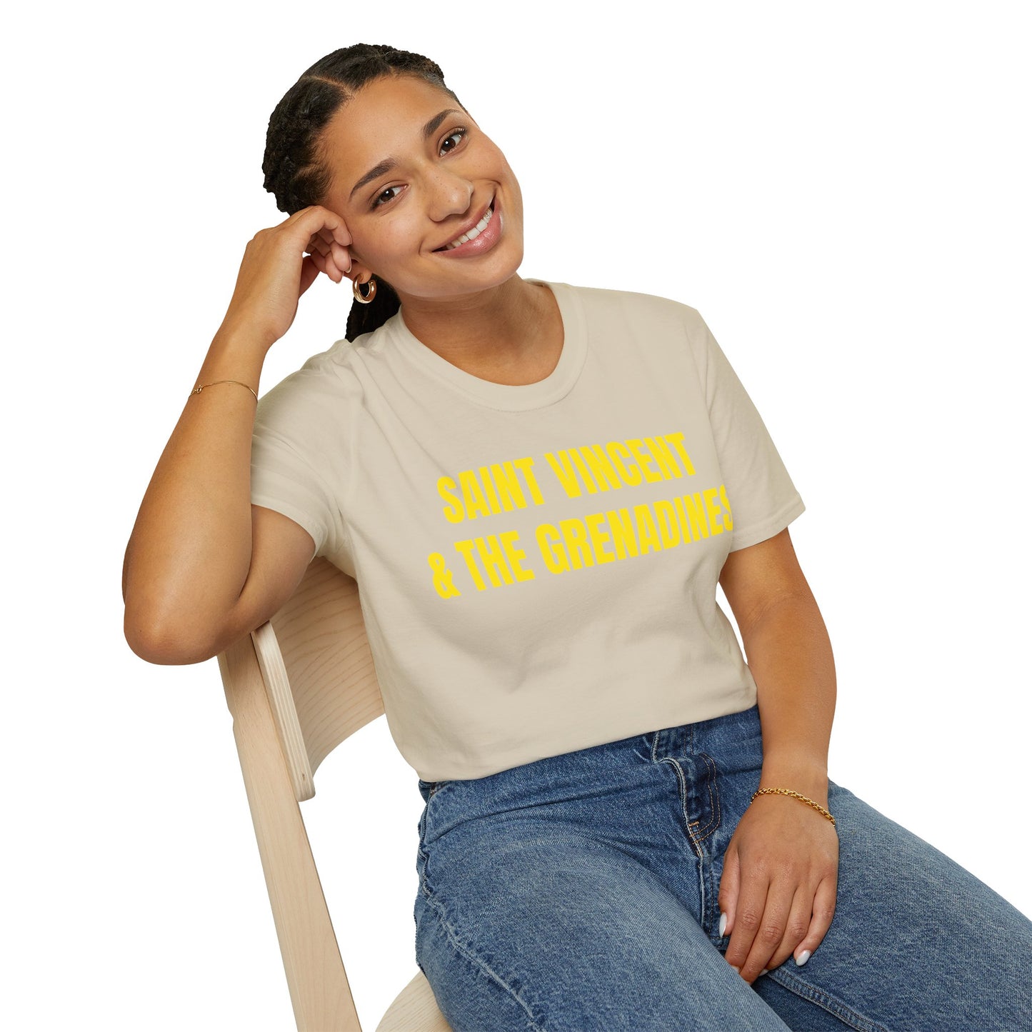 Saint Vincent Motto Series YELLOW TEXT Unisex T-Shirt