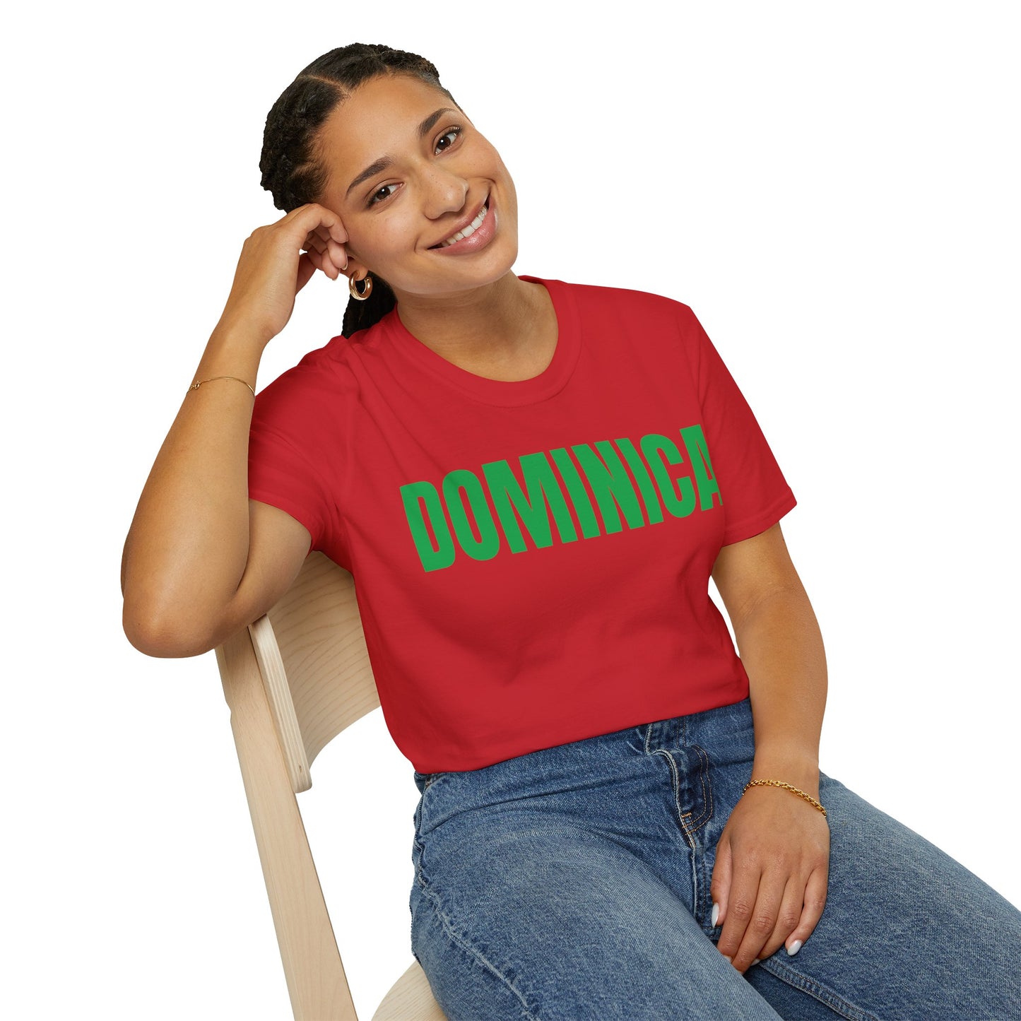 Dominica GREEN TEXT Unisex T-Shirt