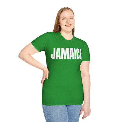 Jamaica WHITE TEXT Unisex T-Shirt