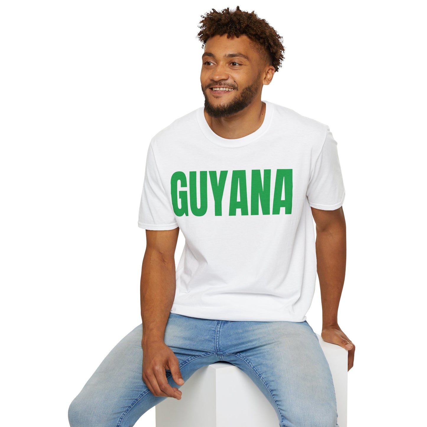 Guyana Motto Series GREEN TEXT Unisex T-Shirt