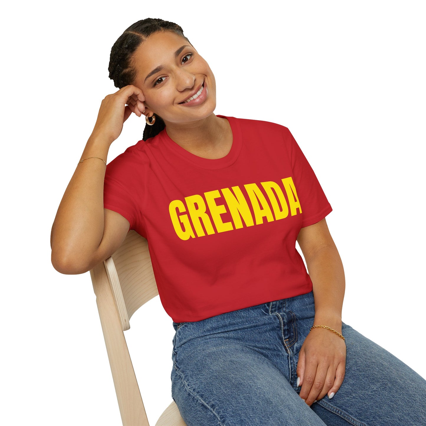 Grenada Motto Series YELLOW TEXT Unisex T-Shirt