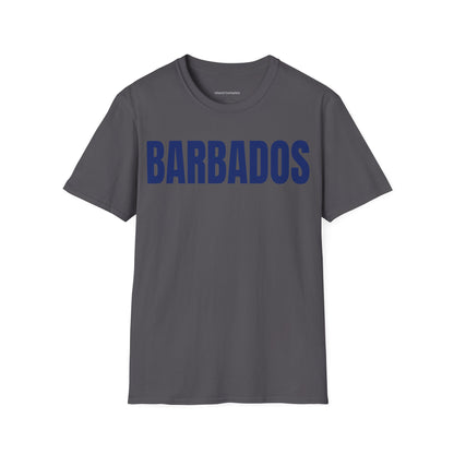 Barbados Motto Series BLUE TEXT Unisex T-Shirt