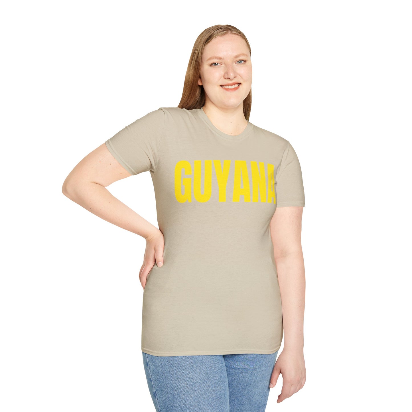 Guyana YELLOW TEXT Unisex T-Shirt