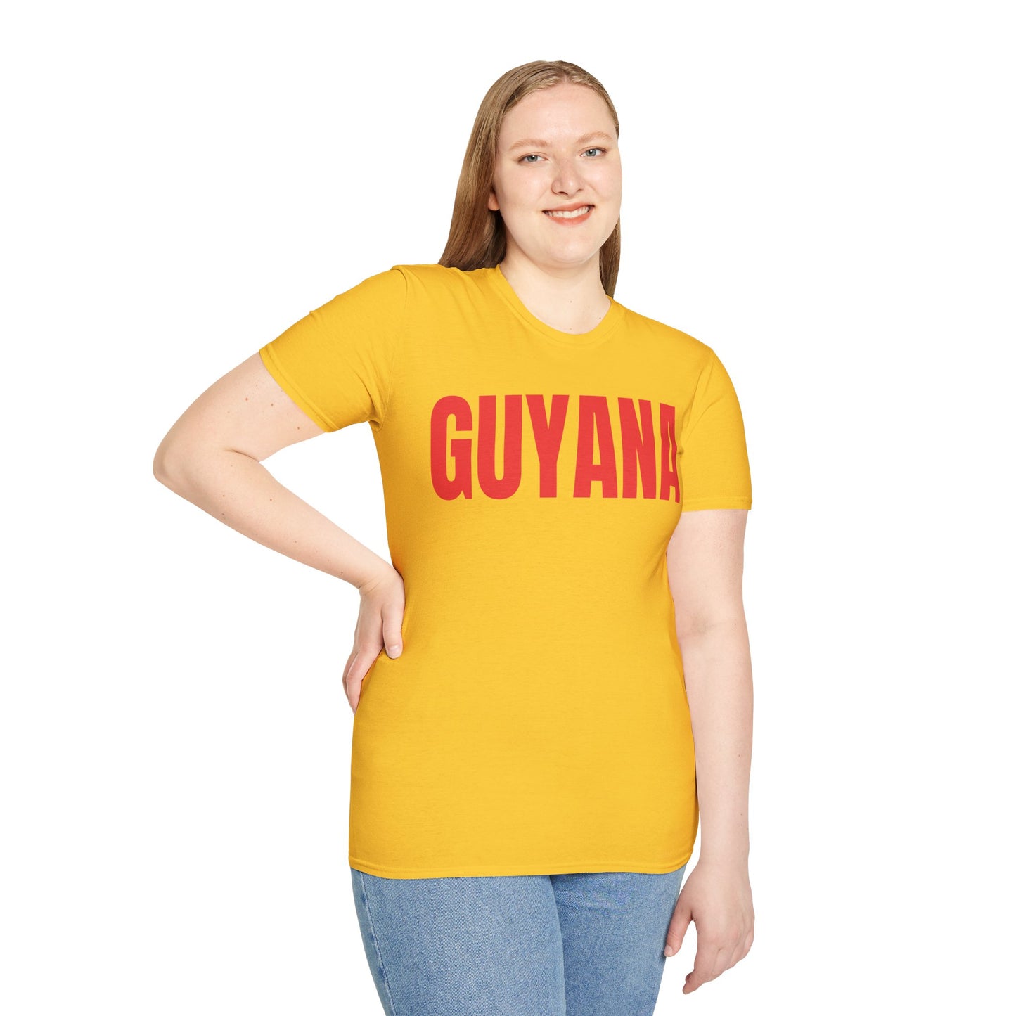 Guyana RED TEXT Unisex T-Shirt