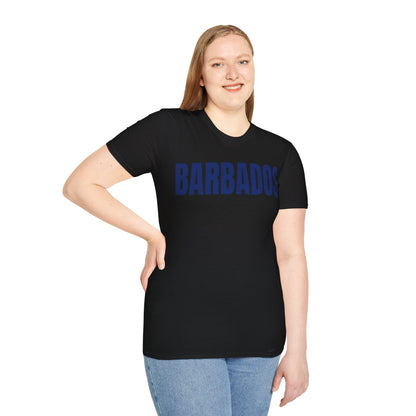 Barbados BLUE TEXT Unisex T-Shirt