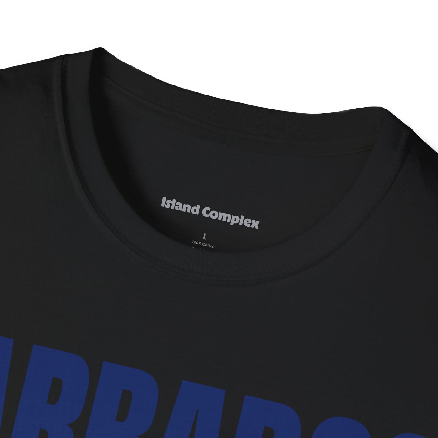 Barbados Motto Series BLUE TEXT Unisex T-Shirt