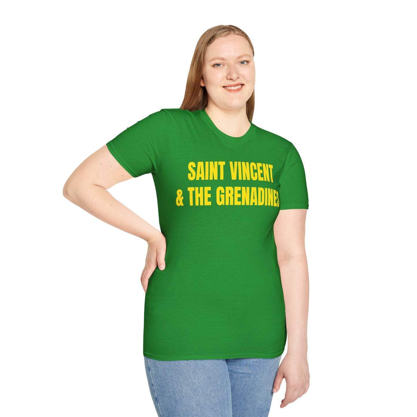 Saint Vincent Motto Series YELLOW TEXT Unisex T-Shirt