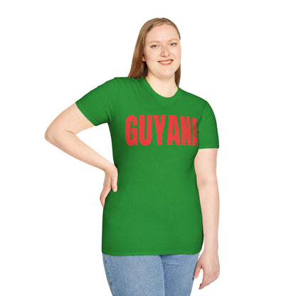 Guyana Motto Series RED TEXT Unisex T-Shirt