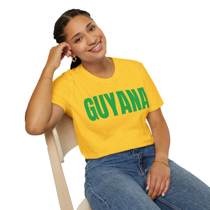 Guyana GREEN TEXT Unisex T-Shirt