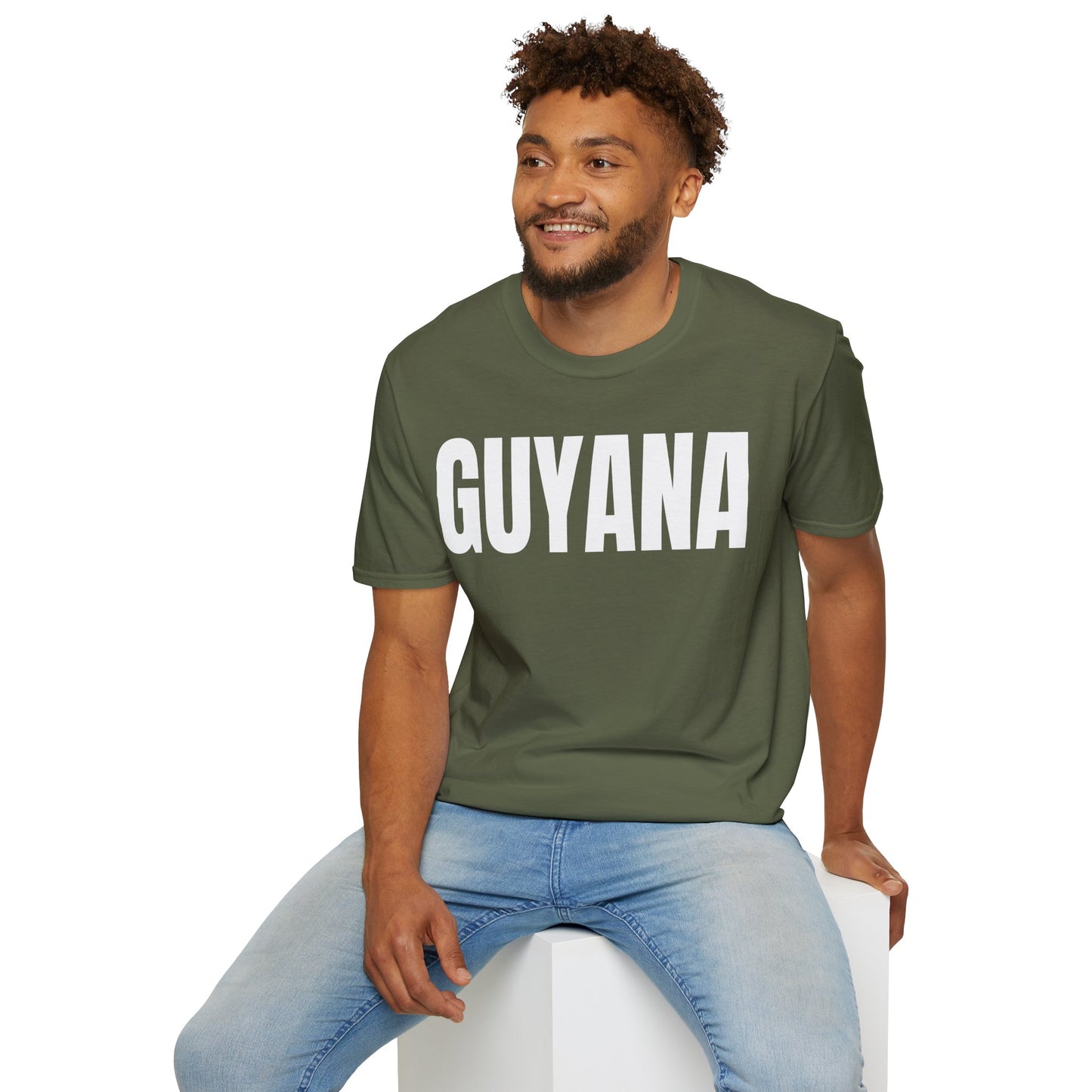 Guyana Motto Series WHITE TEXT Unisex T-Shirt