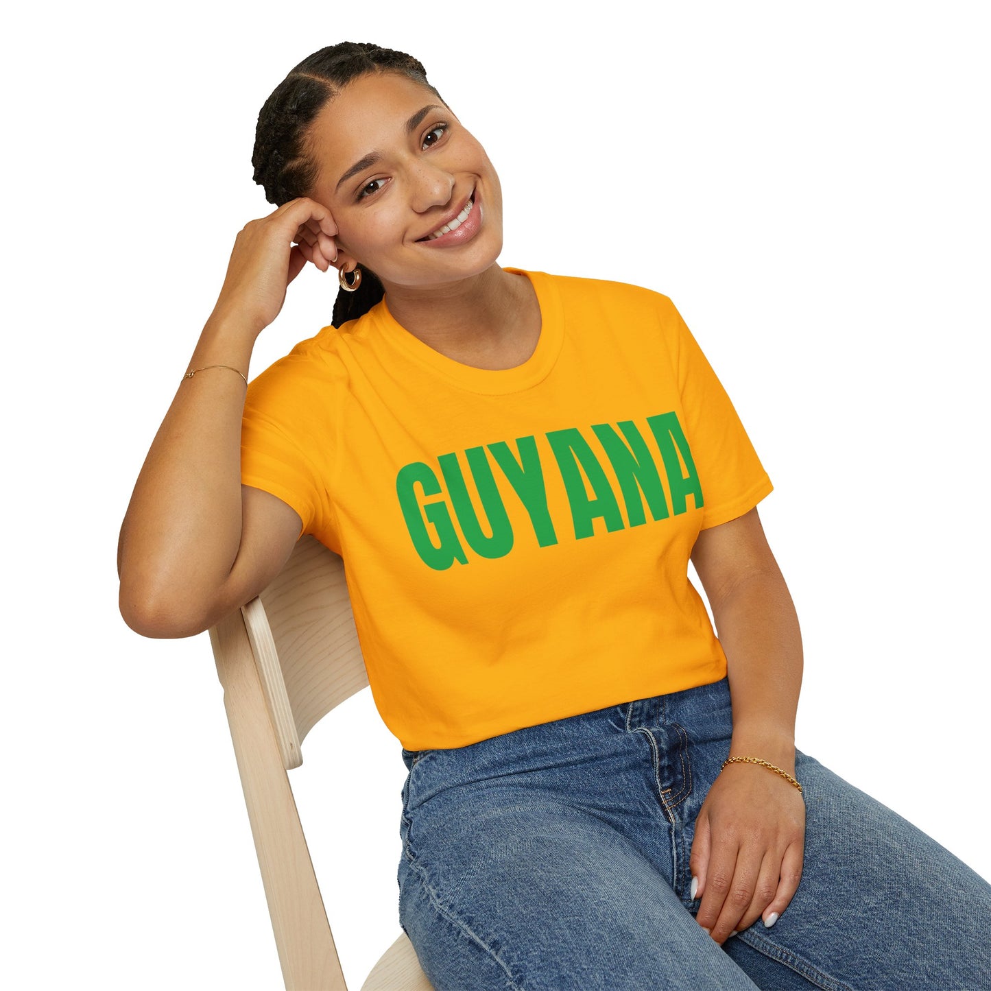 Guyana GREEN TEXT Unisex T-Shirt