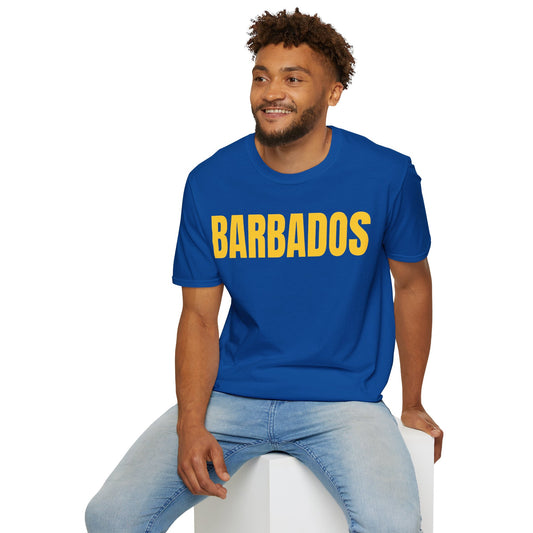 Barbados YELLOW TEXT Unisex T-Shirt