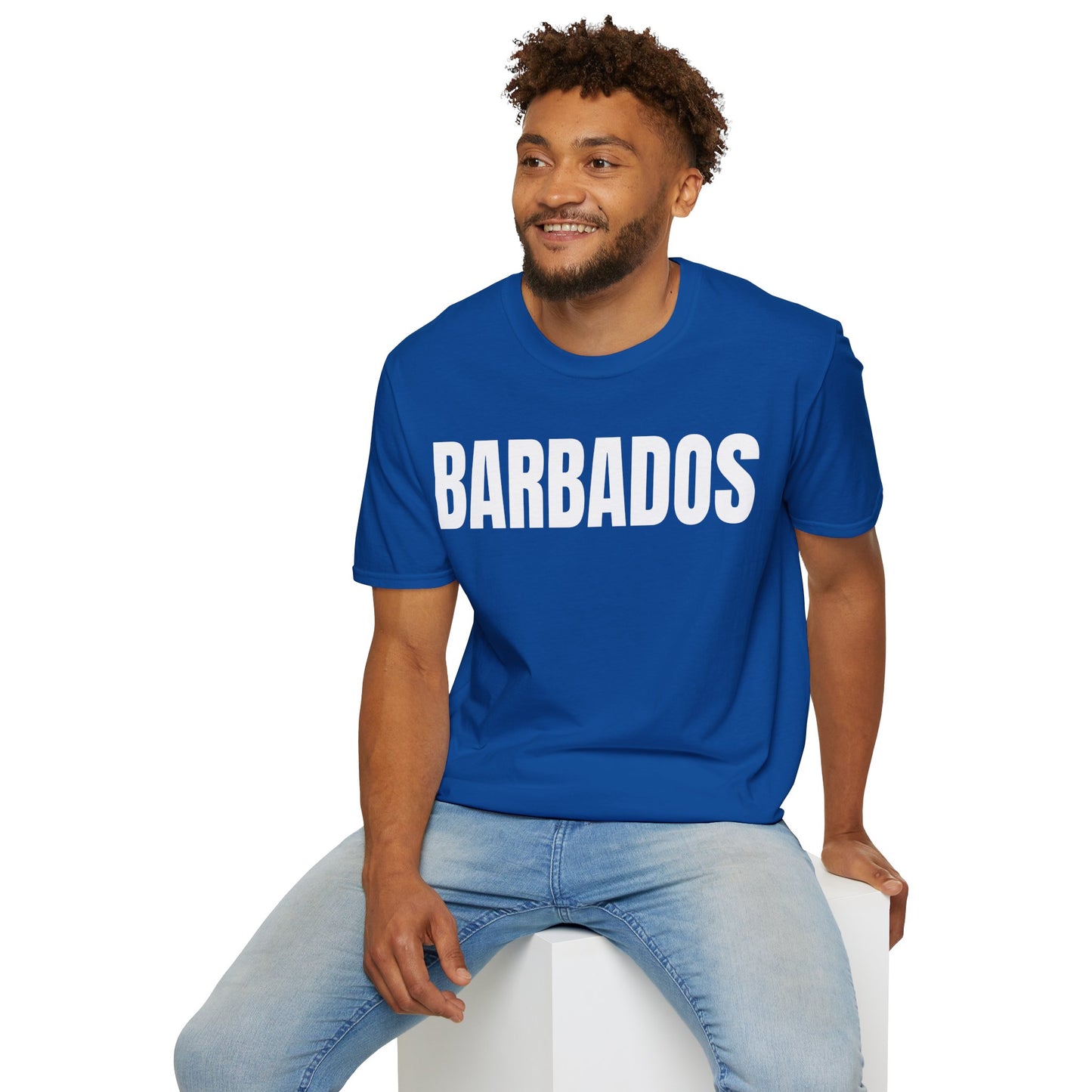 Barbados Motto Series WHITE TEXT Unisex T-Shirt