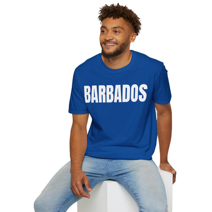 Barbados Motto Series WHITE TEXT Unisex T-Shirt