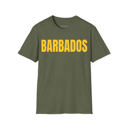 Barbados YELLOW TEXT Unisex T-Shirt