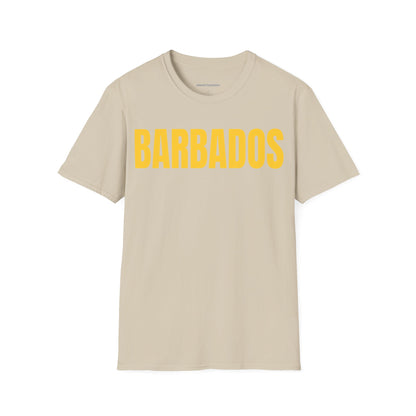 Barbados Motto Series YELLOW TEXT Unisex T-Shirt