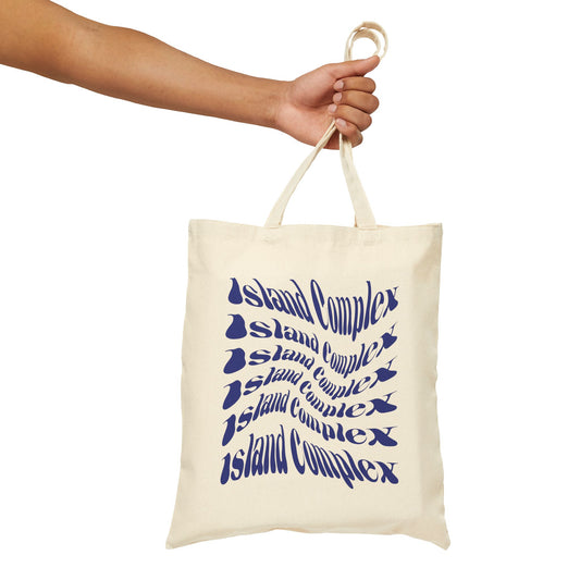 Island Complex Twisted logo Cotton Canvas Tote Bag