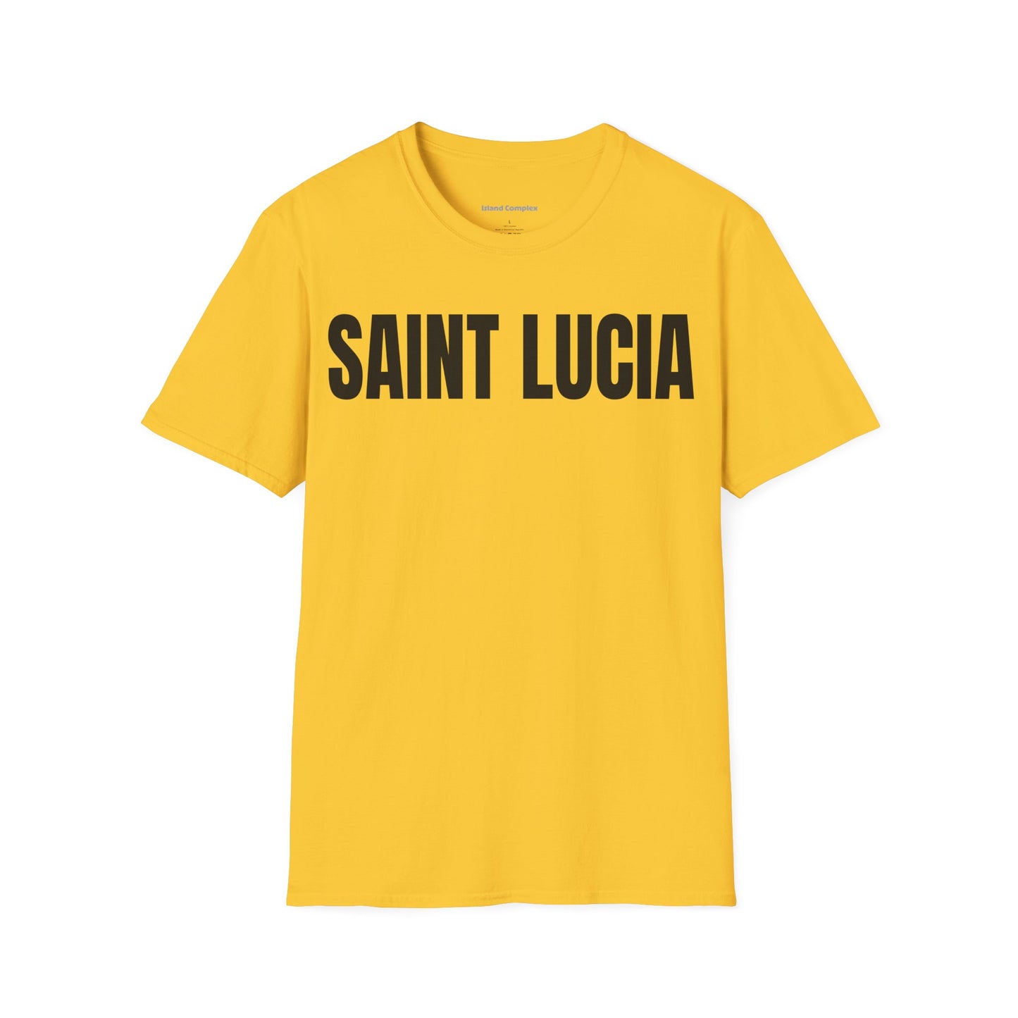 Saint Lucia BLACK TEXT Unisex T-Shirt