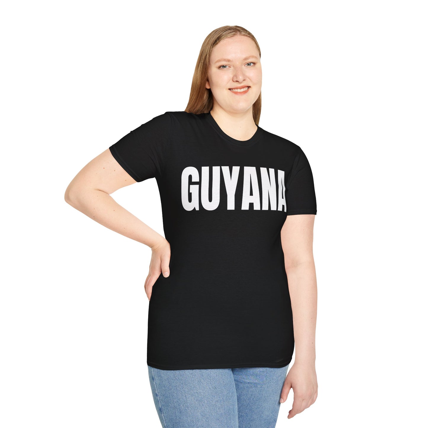 Guyana Motto Series WHITE TEXT Unisex T-Shirt