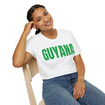 Guyana GREEN TEXT Unisex T-Shirt