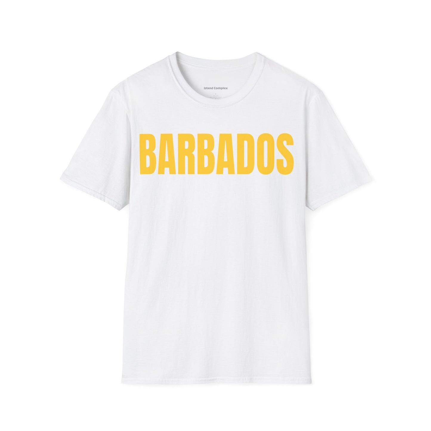 Barbados YELLOW TEXT Unisex T-Shirt