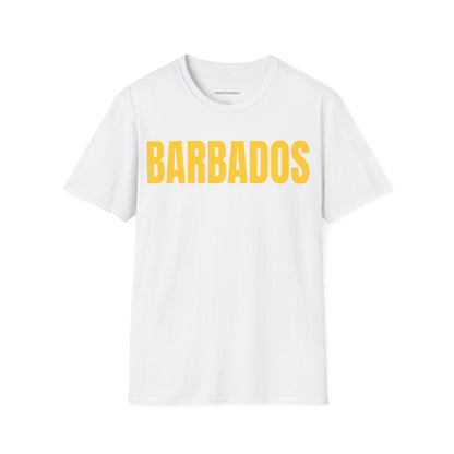 Barbados YELLOW TEXT Unisex T-Shirt