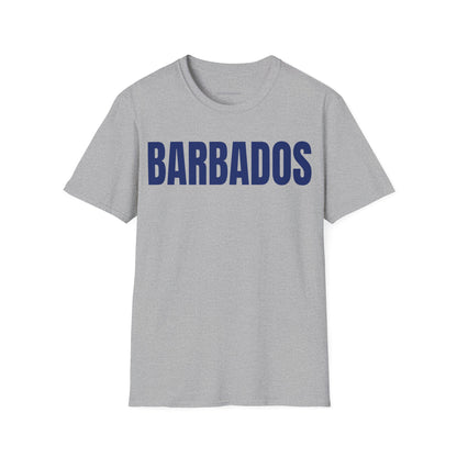 Barbados Motto Series BLUE TEXT Unisex T-Shirt