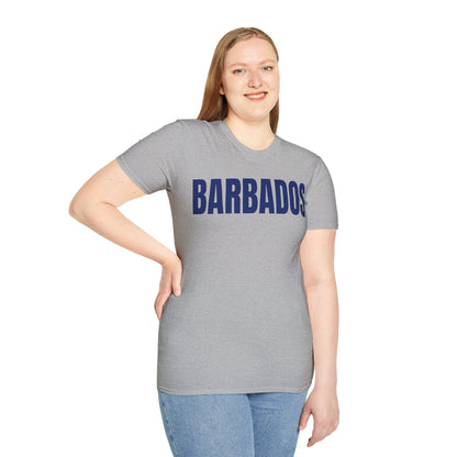 Barbados Motto Series BLUE TEXT Unisex T-Shirt