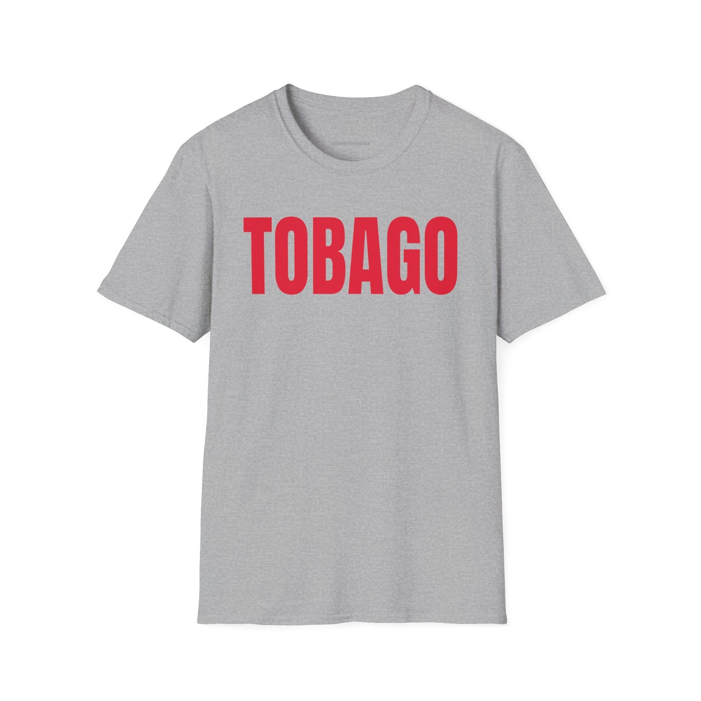 Tobago RED TEXT Unisex Softstyle T-Shirt