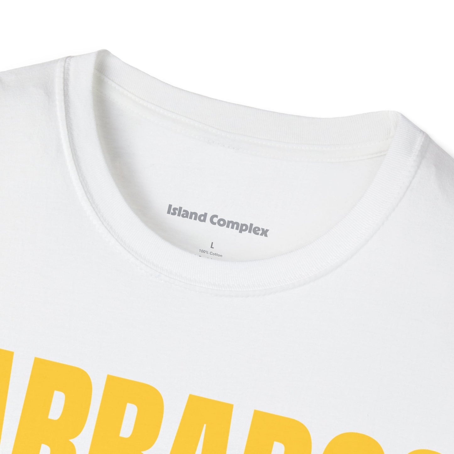 Barbados Motto Series YELLOW TEXT Unisex T-Shirt