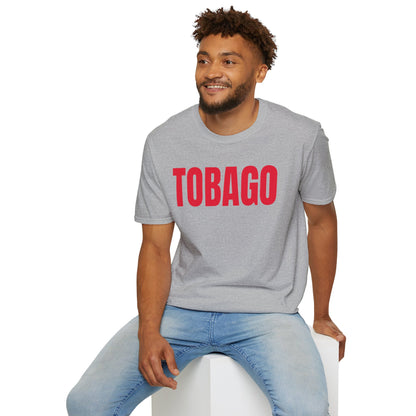 Tobago RED TEXT Unisex Softstyle T-Shirt