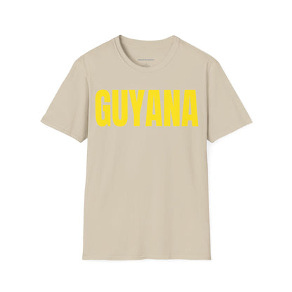 Guyana YELLOW TEXT Unisex T-Shirt