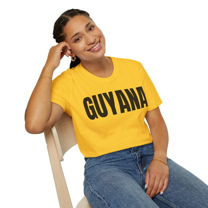 Guyana Motto Series BLACK TEXT Unisex T-Shirt