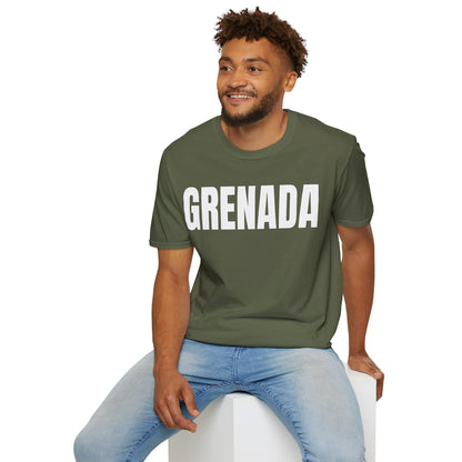 Grenada WHITE TEXT Unisex T-Shirt