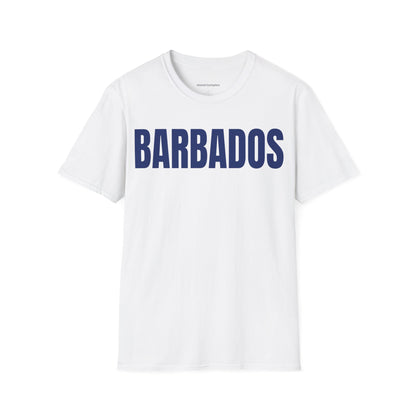 Barbados Motto Series BLUE TEXT Unisex T-Shirt